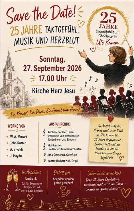 Plakat Kirchenchor Herz Jesu (c) Ute Kraum